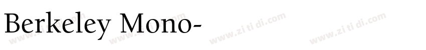 Berkeley Mono字体转换